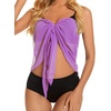 image:imageSwimsuit Coverups for Women Sarong Beach Bikini Wrap Sheer Short Skirt Chiffon Scarf for Swimwear 2026Light Purple