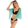 image:imageSwimsuit Coverups for Women Sarong Beach Bikini Wrap Sheer Short Skirt Chiffon Scarf for Swimwear 2026Mint Green