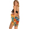 image:imageSwimsuit Coverups for Women Sarong Beach Bikini Wrap Sheer Short Skirt Chiffon Scarf for Swimwear 2026Orange Leaves