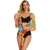 image:imageSwimsuit Coverups for Women Sarong Beach Bikini Wrap Sheer Short Skirt Chiffon Scarf for Swimwear 2026Orange Leaves