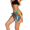 image:imageSwimsuit Coverups for Women Sarong Beach Bikini Wrap Sheer Short Skirt Chiffon Scarf for Swimwear 2026Orange Leaves