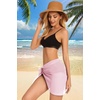 image:imageSwimsuit Coverups for Women Sarong Beach Bikini Wrap Sheer Short Skirt Chiffon Scarf for Swimwear 2026Pink