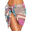 image:imageSwimsuit Coverups for Women Sarong Beach Bikini Wrap Sheer Short Skirt Chiffon Scarf for Swimwear 2026Pink Boho