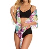 image:imageSwimsuit Coverups for Women Sarong Beach Bikini Wrap Sheer Short Skirt Chiffon Scarf for Swimwear 2026Pink Purple