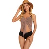image:imageSwimsuit Coverups for Women Sarong Beach Bikini Wrap Sheer Short Skirt Chiffon Scarf for Swimwear 2026Purple Gray