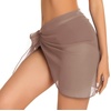 image:imageSwimsuit Coverups for Women Sarong Beach Bikini Wrap Sheer Short Skirt Chiffon Scarf for Swimwear 2026Purple Gray