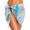image:imageSwimsuit Coverups for Women Sarong Beach Bikini Wrap Sheer Short Skirt Chiffon Scarf for Swimwear 2026Purple Pink Gilt