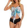 image:imageSwimsuit Coverups for Women Sarong Beach Bikini Wrap Sheer Short Skirt Chiffon Scarf for Swimwear 2026Purple Pink Gilt