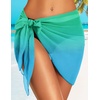 image:imageSwimsuit Coverups for Women Sarong Beach Bikini Wrap Sheer Short Skirt Chiffon Scarf for Swimwear 2026Tiedyed Sky Blue