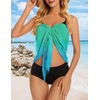 image:imageSwimsuit Coverups for Women Sarong Beach Bikini Wrap Sheer Short Skirt Chiffon Scarf for Swimwear 2026Tiedyed Sky Blue