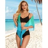image:imageSwimsuit Coverups for Women Sarong Beach Bikini Wrap Sheer Short Skirt Chiffon Scarf for Swimwear 2026Tiedyed Sky Blue