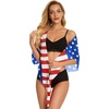 image:imageSwimsuit Coverups for Women Sarong Beach Bikini Wrap Sheer Short Skirt Chiffon Scarf for Swimwear 2026Us Flag Print