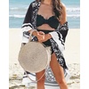 image:imageWomens Kimono Swimsuit Coverups Summer Beach Casual Loose Cardigans for Swimwear 2026Black Boho