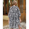 image:imageWomens Kimono Swimsuit Coverups Summer Beach Casual Loose Cardigans for Swimwear 2026Black White Zebra