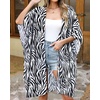 image:imageWomens Kimono Swimsuit Coverups Summer Beach Casual Loose Cardigans for Swimwear 2026Black White Zebra