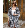 image:imageWomens Kimono Swimsuit Coverups Summer Beach Casual Loose Cardigans for Swimwear 2026Black White Zebra