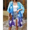 image:imageWomens Kimono Swimsuit Coverups Summer Beach Casual Loose Cardigans for Swimwear 2026Blue Purple Coconut Tree