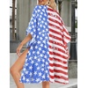 image:imageWomens Kimono Swimsuit Coverups Summer Beach Casual Loose Cardigans for Swimwear 2026Blue Us Flag