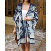 image:imageWomens Kimono Swimsuit Coverups Summer Beach Casual Loose Cardigans for Swimwear 2026Blue White Yellow Print