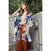 image:imageWomens Kimono Swimsuit Coverups Summer Beach Casual Loose Cardigans for Swimwear 2026Blue Yellow Flower