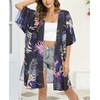 image:imageWomens Kimono Swimsuit Coverups Summer Beach Casual Loose Cardigans for Swimwear 2026Boho Pink Purple Floral
