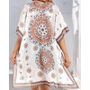 image:imageWomens Kimono Swimsuit Coverups Summer Beach Casual Loose Cardigans for Swimwear 2026Boho White and Khaki
