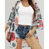 image:imageWomens Kimono Swimsuit Coverups Summer Beach Casual Loose Cardigans for Swimwear 2026Dasiy White Flower