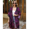 image:imageWomens Kimono Swimsuit Coverups Summer Beach Casual Loose Cardigans for Swimwear 2026Deap Purple Leaf
