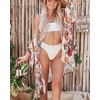 image:imageWomens Kimono Swimsuit Coverups Summer Beach Casual Loose Cardigans for Swimwear 2026Flower Apricot