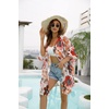 image:imageWomens Kimono Swimsuit Coverups Summer Beach Casual Loose Cardigans for Swimwear 2026Flower Apricot