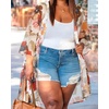 image:imageWomens Kimono Swimsuit Coverups Summer Beach Casual Loose Cardigans for Swimwear 2026Flower Apricot