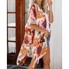 image:imageWomens Kimono Swimsuit Coverups Summer Beach Casual Loose Cardigans for Swimwear 2026Flower Apricot