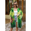 image:imageWomens Kimono Swimsuit Coverups Summer Beach Casual Loose Cardigans for Swimwear 2026Green Yellow Clover