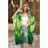 image:imageWomens Kimono Swimsuit Coverups Summer Beach Casual Loose Cardigans for Swimwear 2026Green Yellow Clover
