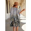 image:imageWomens Kimono Swimsuit Coverups Summer Beach Casual Loose Cardigans for Swimwear 2026Grey Floral White
