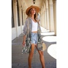 image:imageWomens Kimono Swimsuit Coverups Summer Beach Casual Loose Cardigans for Swimwear 2026Grey Floral White