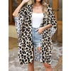 image:imageWomens Kimono Swimsuit Coverups Summer Beach Casual Loose Cardigans for Swimwear 2026Leopard Print
