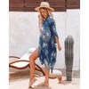 image:imageWomens Kimono Swimsuit Coverups Summer Beach Casual Loose Cardigans for Swimwear 2026Navy Fire Print