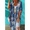 image:imageWomens Kimono Swimsuit Coverups Summer Beach Casual Loose Cardigans for Swimwear 2026Navy Fire Print