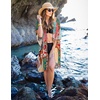 image:imageWomens Kimono Swimsuit Coverups Summer Beach Casual Loose Cardigans for Swimwear 2026Red Green Patchwork