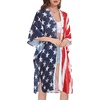 image:imageWomens Kimono Swimsuit Coverups Summer Beach Casual Loose Cardigans for Swimwear 2026Red Stripe Stars