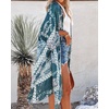 image:imageWomens Kimono Swimsuit Coverups Summer Beach Casual Loose Cardigans for Swimwear 2026Teal Paisley Print