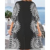 image:imageWomens Kimono Swimsuit Coverups Summer Beach Casual Loose Cardigans for Swimwear 2026White Circular Print Boho