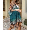 image:imageWomens Kimono Swimsuit Coverups Summer Beach Casual Loose Cardigans for Swimwear 2026Yellow Blue Leopard