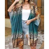 image:imageWomens Kimono Swimsuit Coverups Summer Beach Casual Loose Cardigans for Swimwear 2026Yellow Blue Leopard