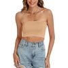image:imageWomens Tube Tops Summer Bandeau Casual Crop Top Going Out Strapless Tank Basic Short Shirt3 Pieces Black white beige