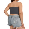 image:imageWomens Tube Tops Summer Bandeau Casual Crop Top Going Out Strapless Tank Basic Short Shirt3 Pieces Black white dark Gray