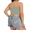 image:imageWomens Tube Tops Summer Bandeau Casual Crop Top Going Out Strapless Tank Basic Short Shirt3 Pieces Black white navy Green