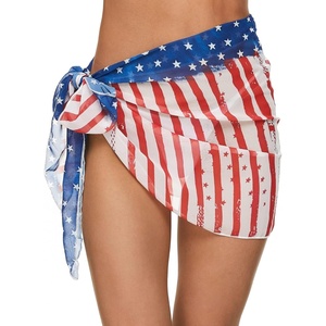 image:imageSwimsuit Coverups for Women Sarong Beach Bikini Wrap Sheer Short Skirt Chiffon Scarf for Swimwear 2026Flag 3