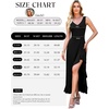 image:imageWEACZZY Women V Neck Sleeveless Sexy Maxi Dress Casual Hem Bodycon High Slit Cocktail Party Long Dresses 2026Black
